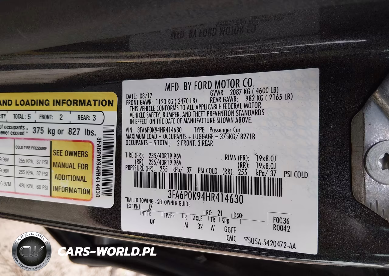 2017 Ford Fusion Platinum VIN:3FA6P0K94HR414630 - 9