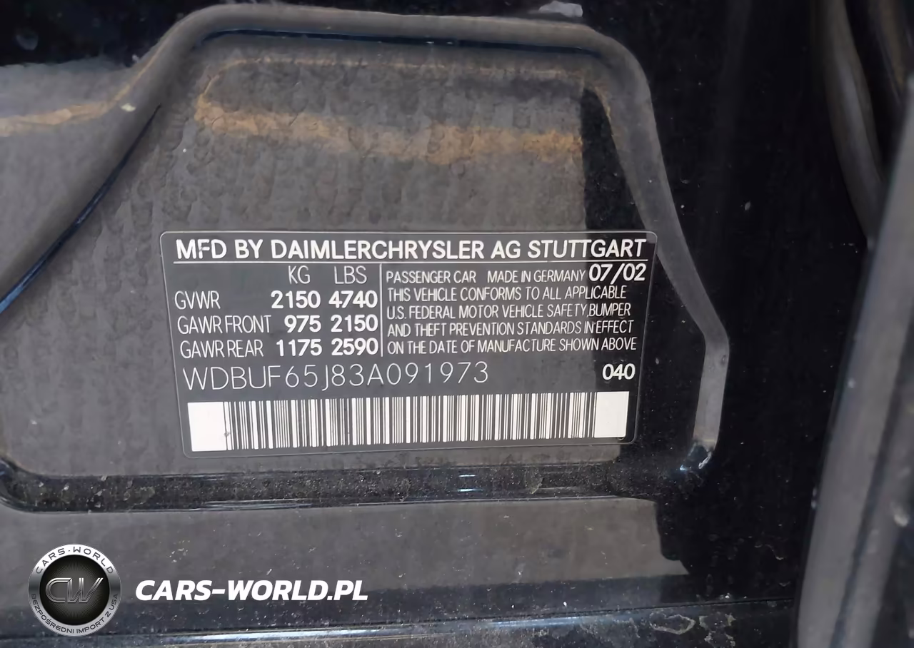 2003 Mercedes-Benz E 320 VIN:WDBUF65J83A091973 - 9