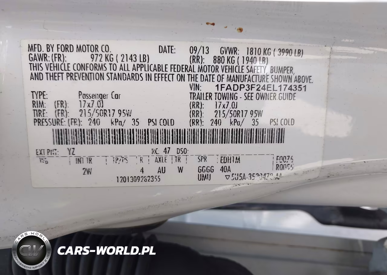 2014 Ford Focus Se VIN:1FADP3F24EL174351 - 9