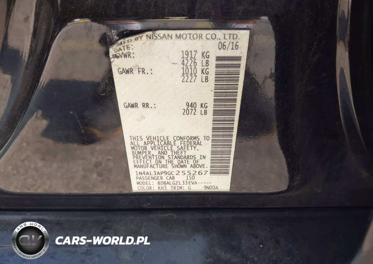 2016 Nissan Altima 2.5-2.5 S-2.5 Sl-2.5 Sr-2.5 Sv VIN:1N4AL3AP9GC255267 - 9