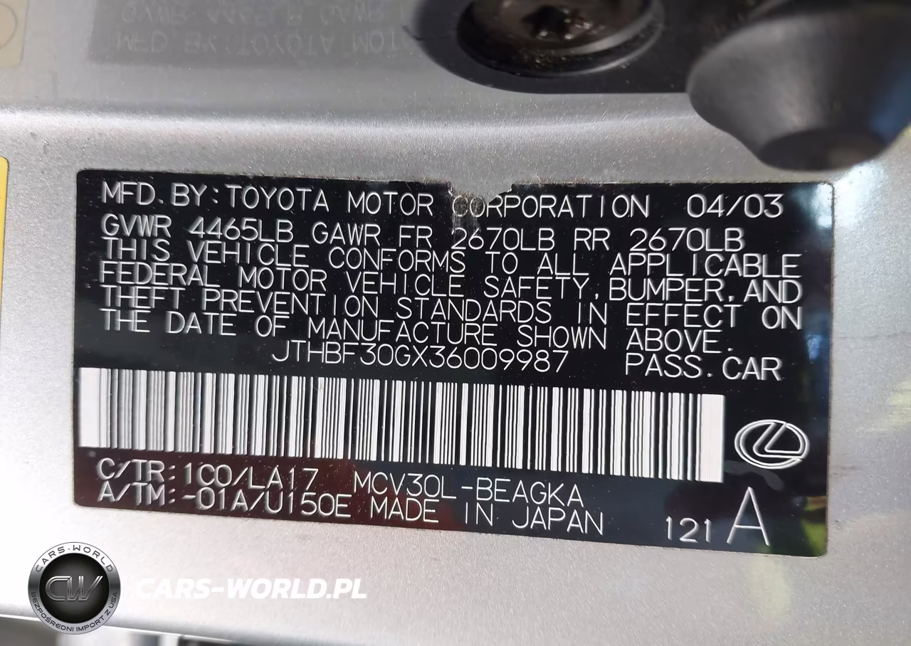 2003 Lexus Es 300 VIN:JTHBF30GX36009987 - 9