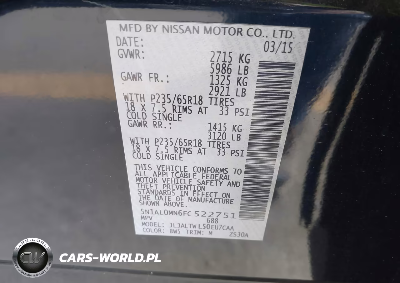 2015 Infiniti Qx60 VIN:5N1AL0MN6FC522751 - 9