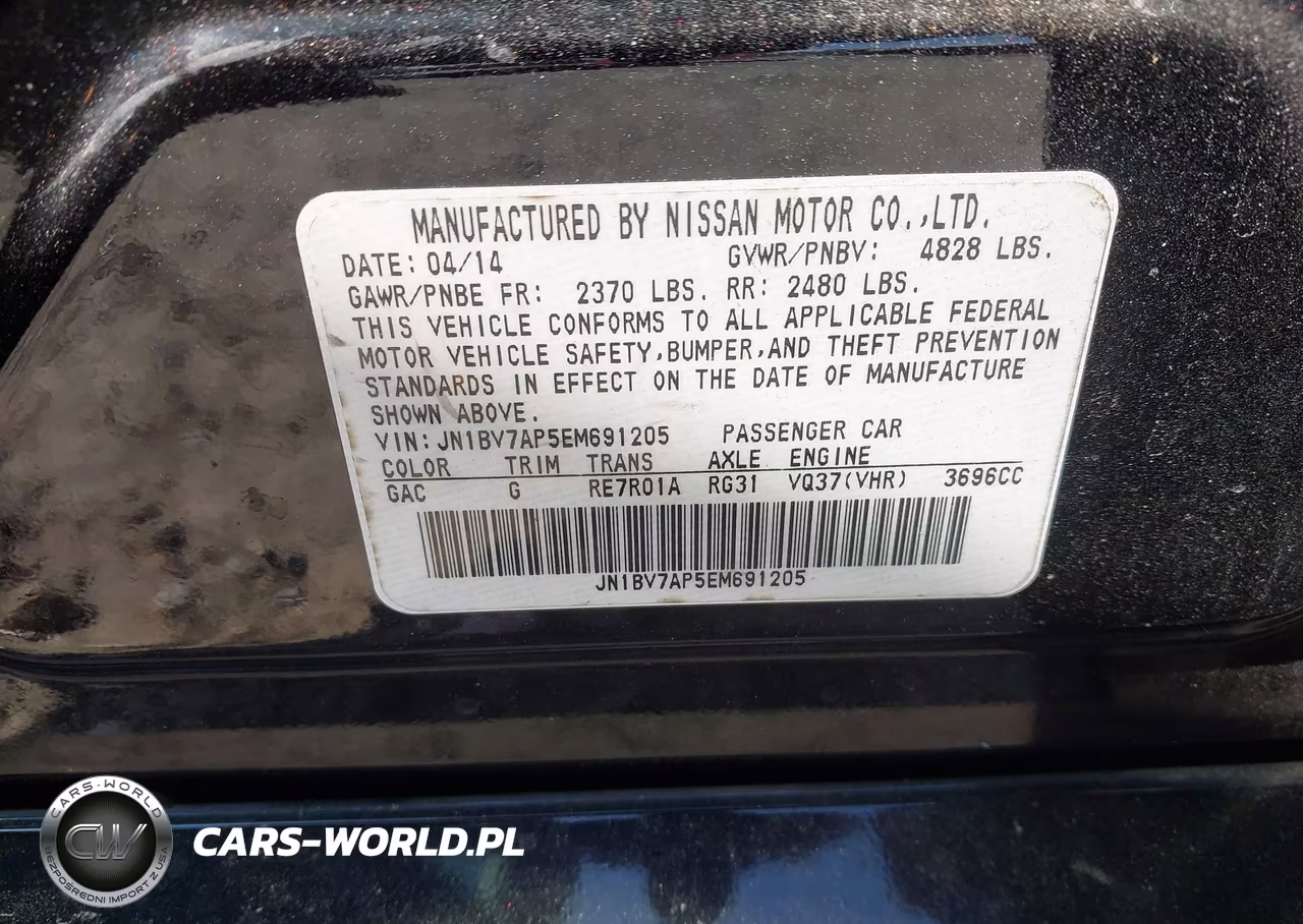 2014 Infiniti Q50 Premium VIN:JN1BV7AP5EM691205 - 9