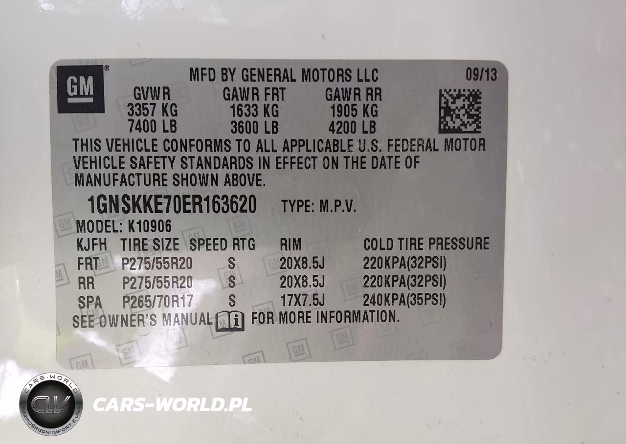 2014 Chevrolet Suburban 1500 Ltz VIN:1GNSKKE70ER163620 - 9