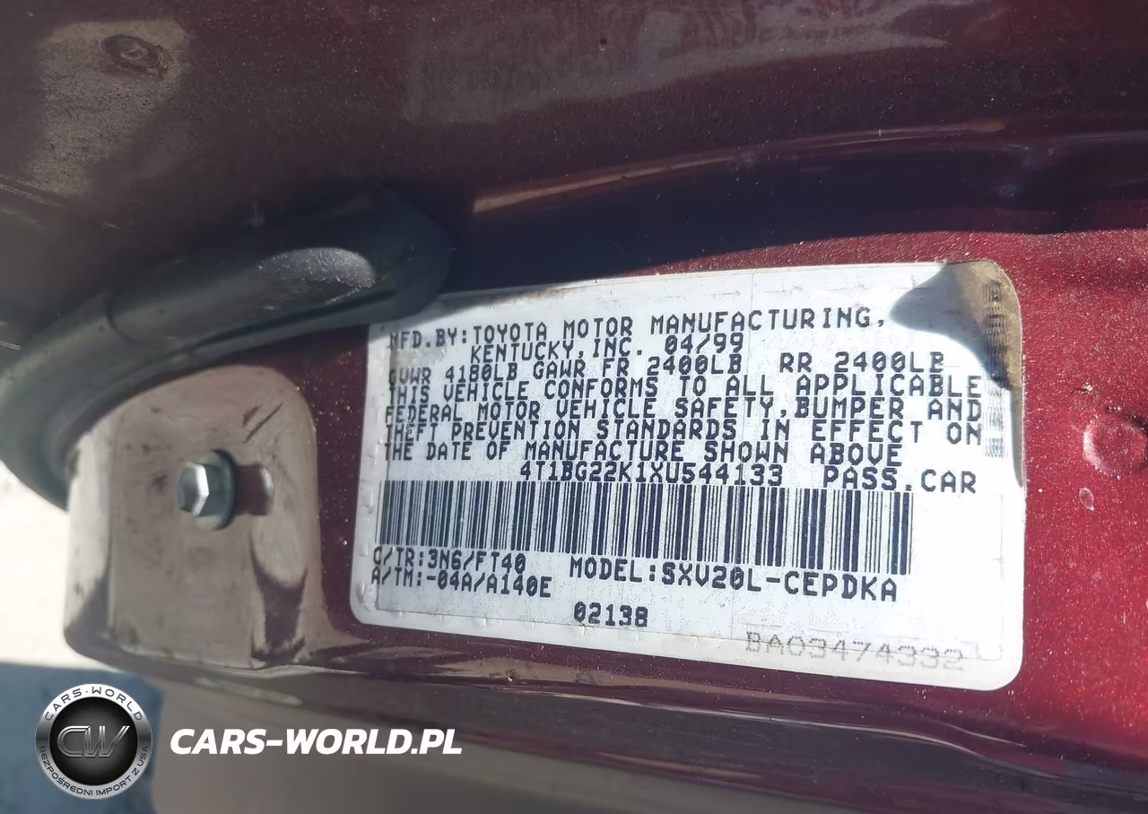 1999 Toyota Camry Ce VIN:4T1BG22K1XU544133 - 9