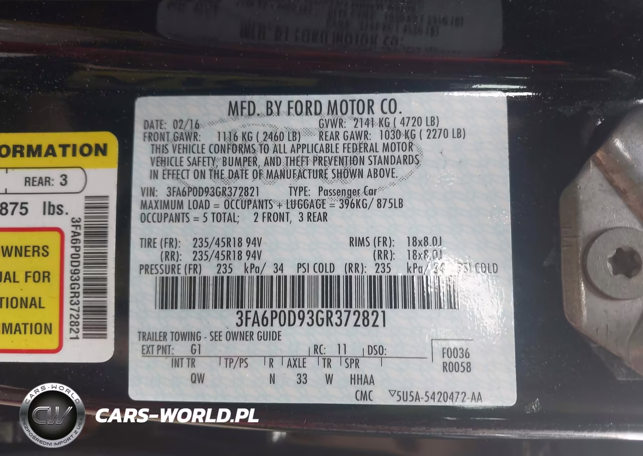 2016 Ford Fusion Titanium VIN:3FA6P0D93GR372821 - 9