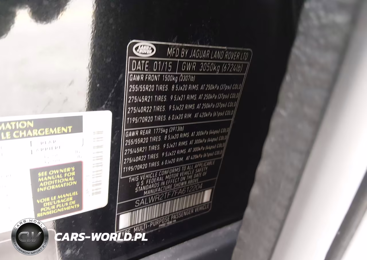 2015 Land Rover Range Rover Sport 5.0L V8 Supercharged VIN:SALWR2TF7FA612204 - 9