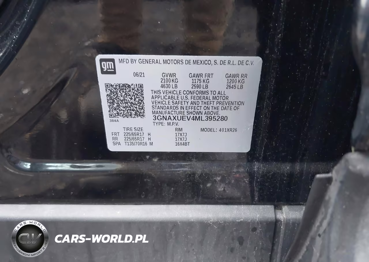 2021 Chevrolet Equinox Awd Lt VIN:3GNAXUEV4ML395280 - 9