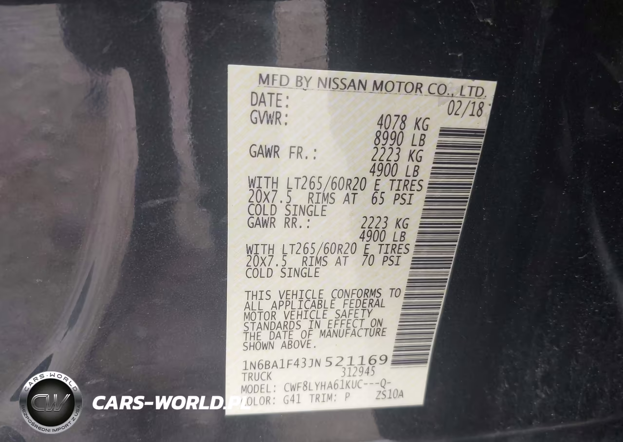 2018 Nissan Titan Xd Platinum Reserve Diesel VIN:1N6BA1F43JN521169 - 9