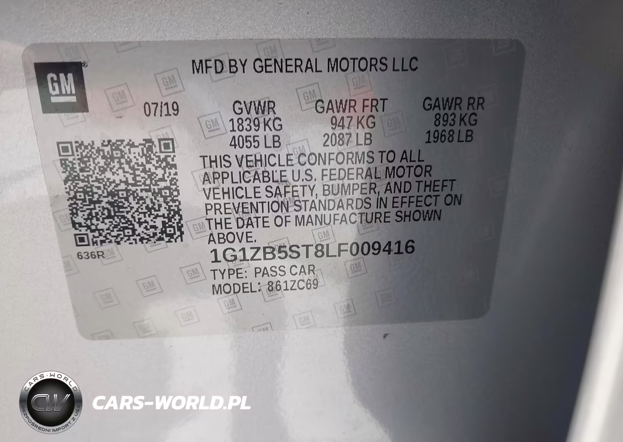 2020 Chevrolet Malibu Fwd Ls VIN:1G1ZB5ST8LF009416 - 9