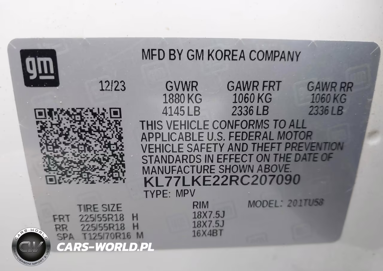 2024 Chevrolet Trax Fwd Activ VIN:KL77LKE22RC207090 - 9