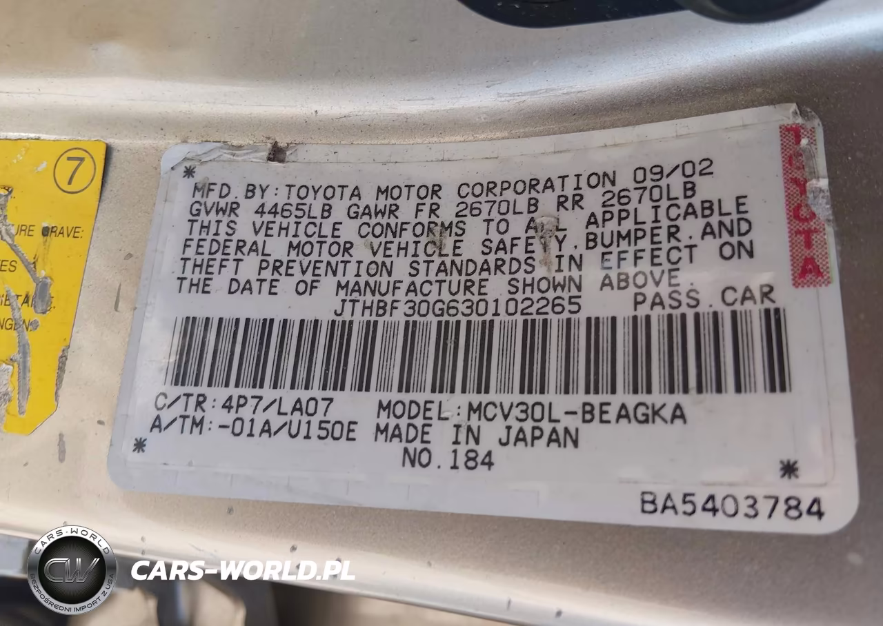 2003 Lexus Es 300 VIN:JTHBF30G630102265 - 9