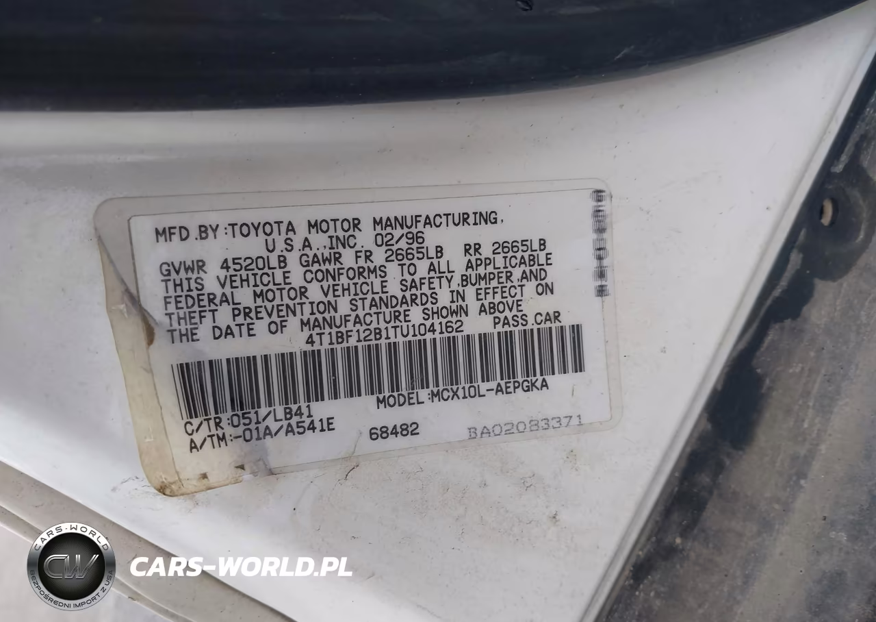 1996 Toyota Avalon Xl-Xls VIN:4T1BF12B1TU104162 - 9