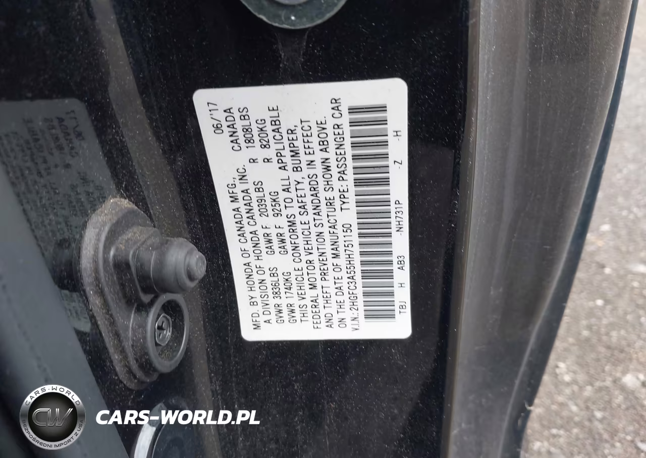 2017 Honda Civic Si VIN:2HGFC3A55HH751150 - 9