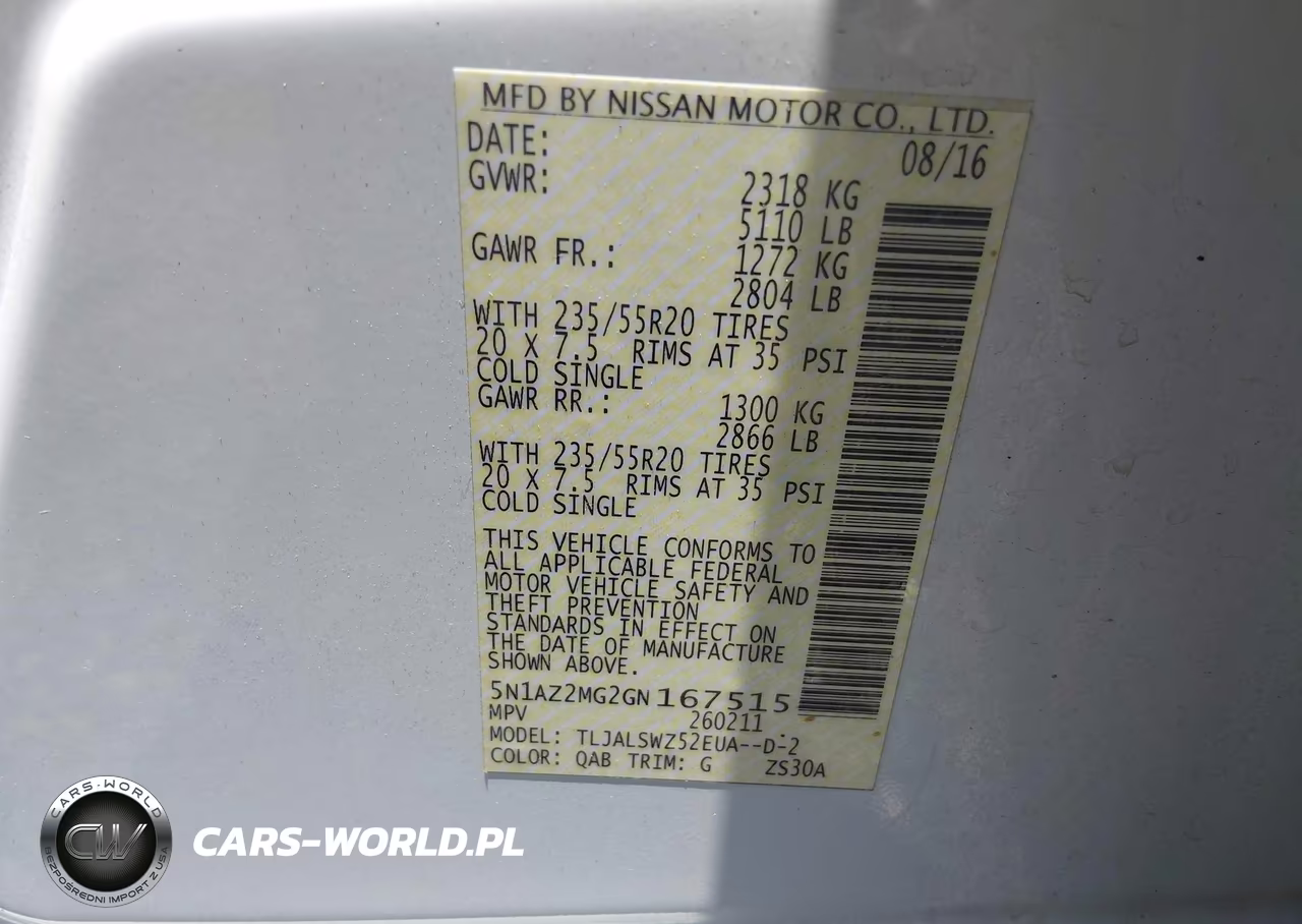 2016 Nissan Murano Platinum VIN:5N1AZ2MG2GN167515 - 9