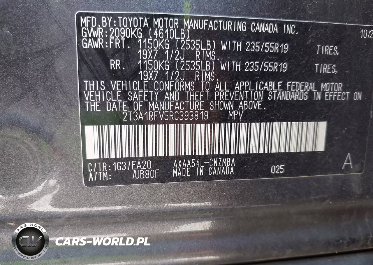 2024 Toyota Rav4 Xle Premium VIN:2T3A1RFV5RC393819 - 9