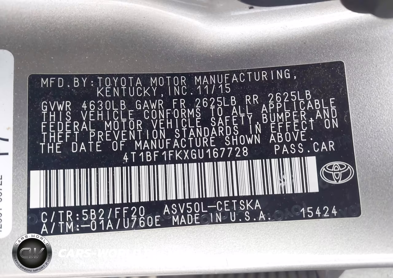 2016 Toyota Camry Se VIN:4T1BF1FKXGU167728 - 9