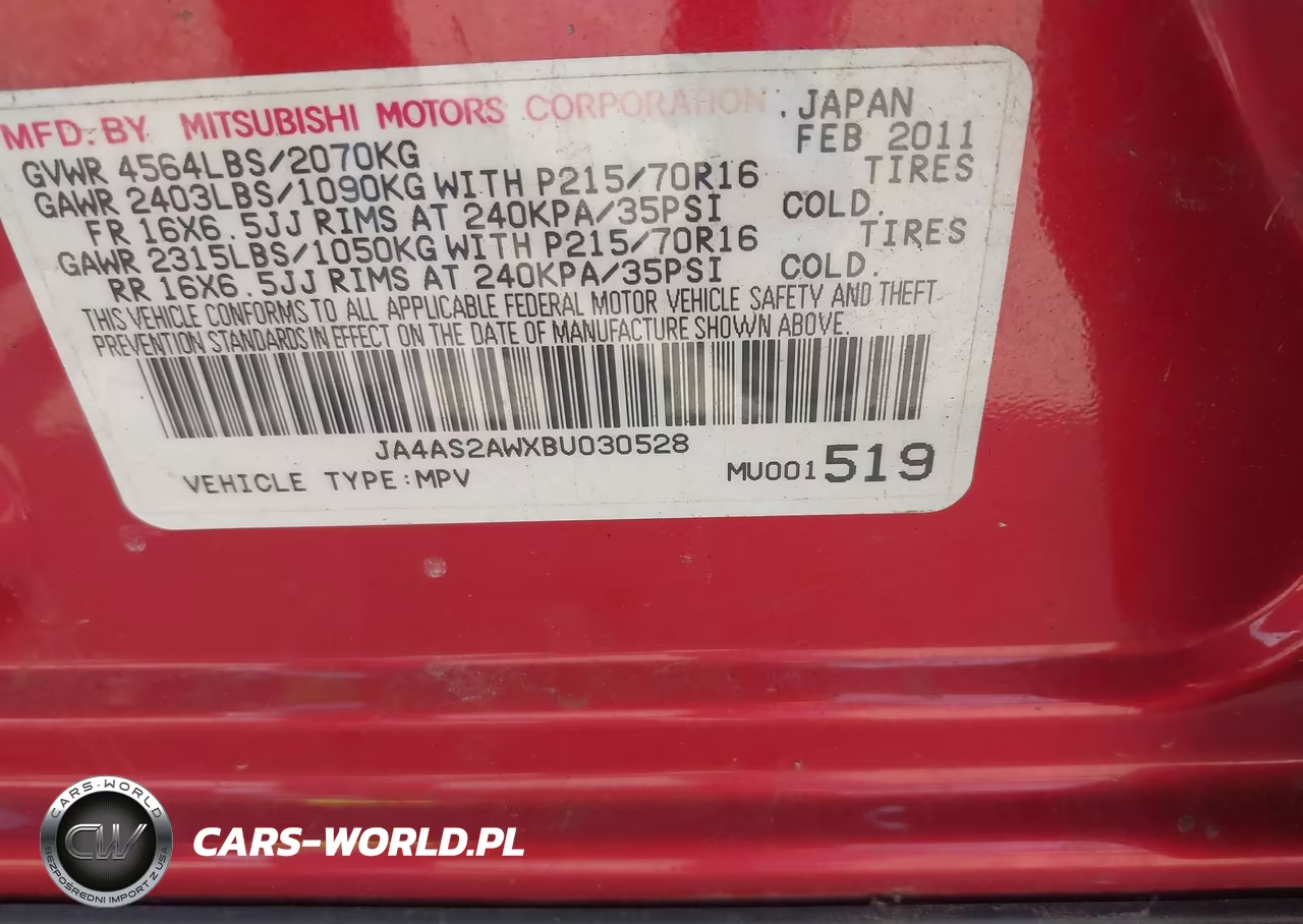 2011 Mitsubishi Outlander Es VIN:JA4AS2AWXBU030528 - 9