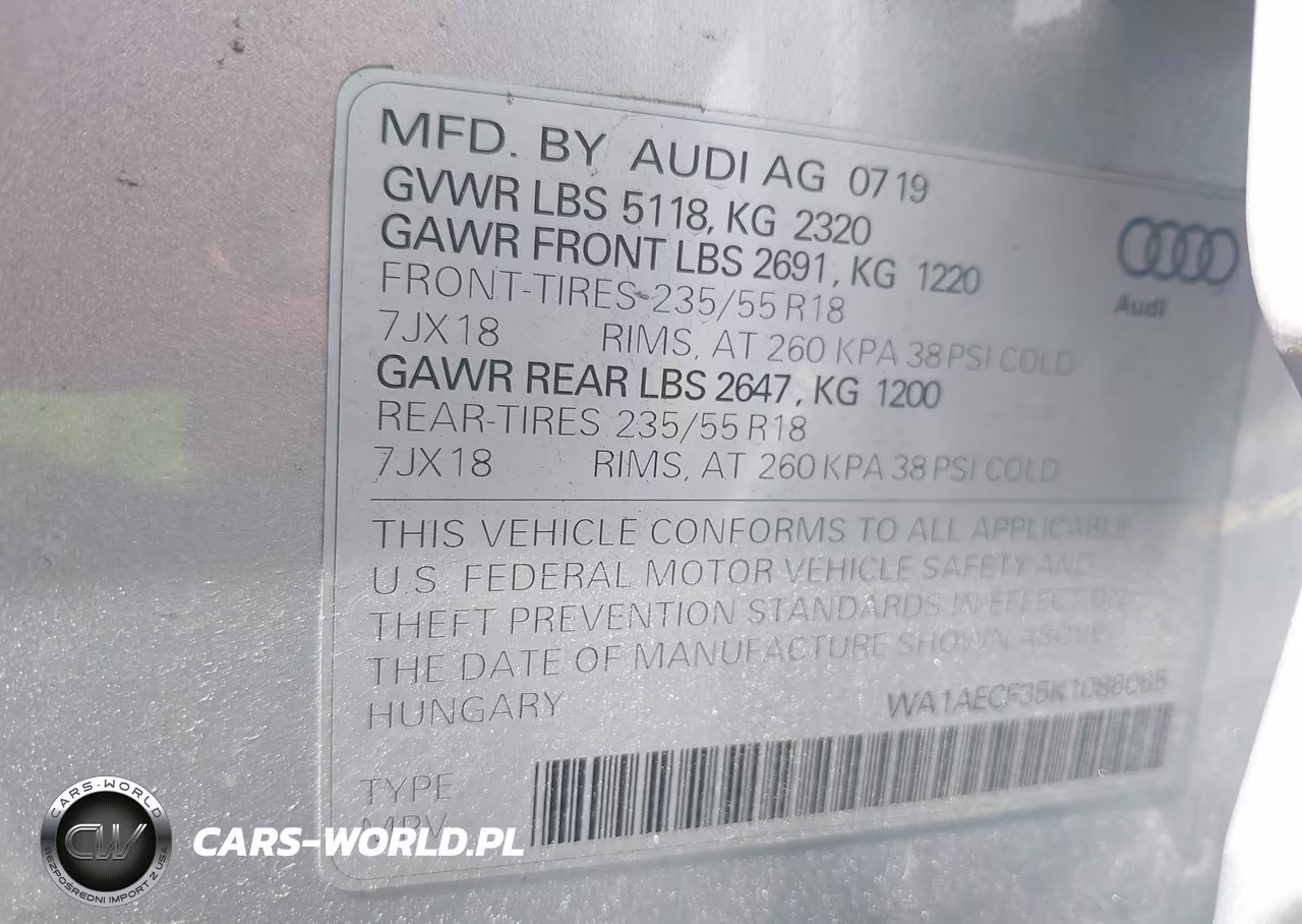 2019 Audi Q3 2.0T Premium VIN:WA1AECF35K1086065 - 9