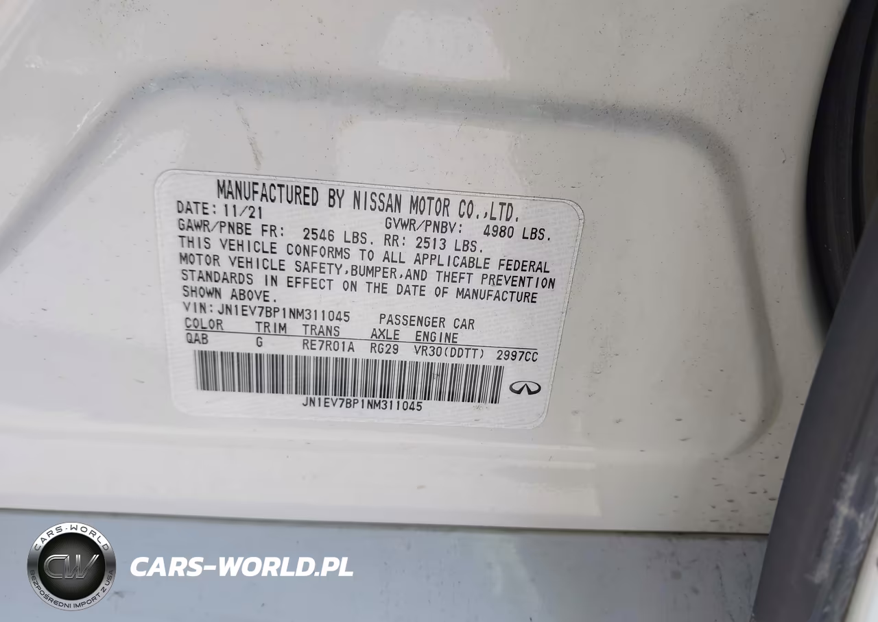 2022 Infiniti Q50 VIN:JN1EV7BP1NM311045 - 9