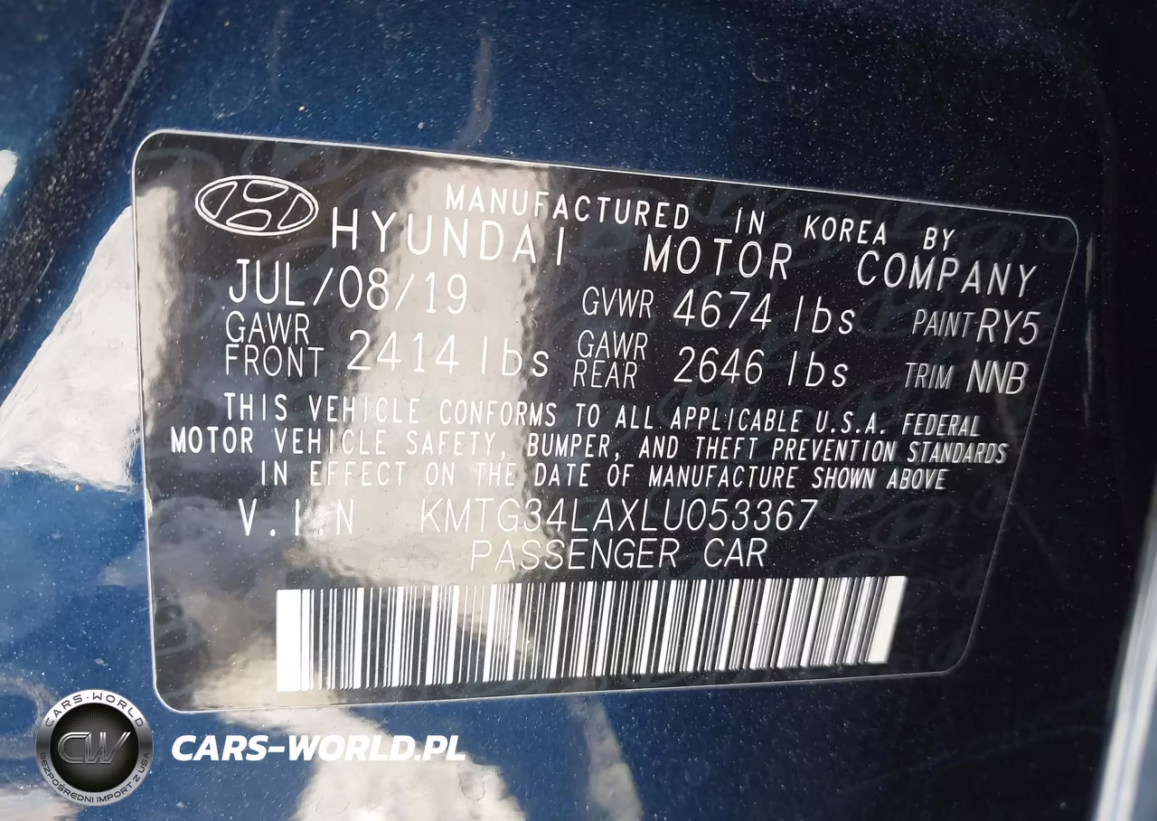 2020 Genesis G70 2.0T Rwd VIN:KMTG34LAXLU053367 - 9