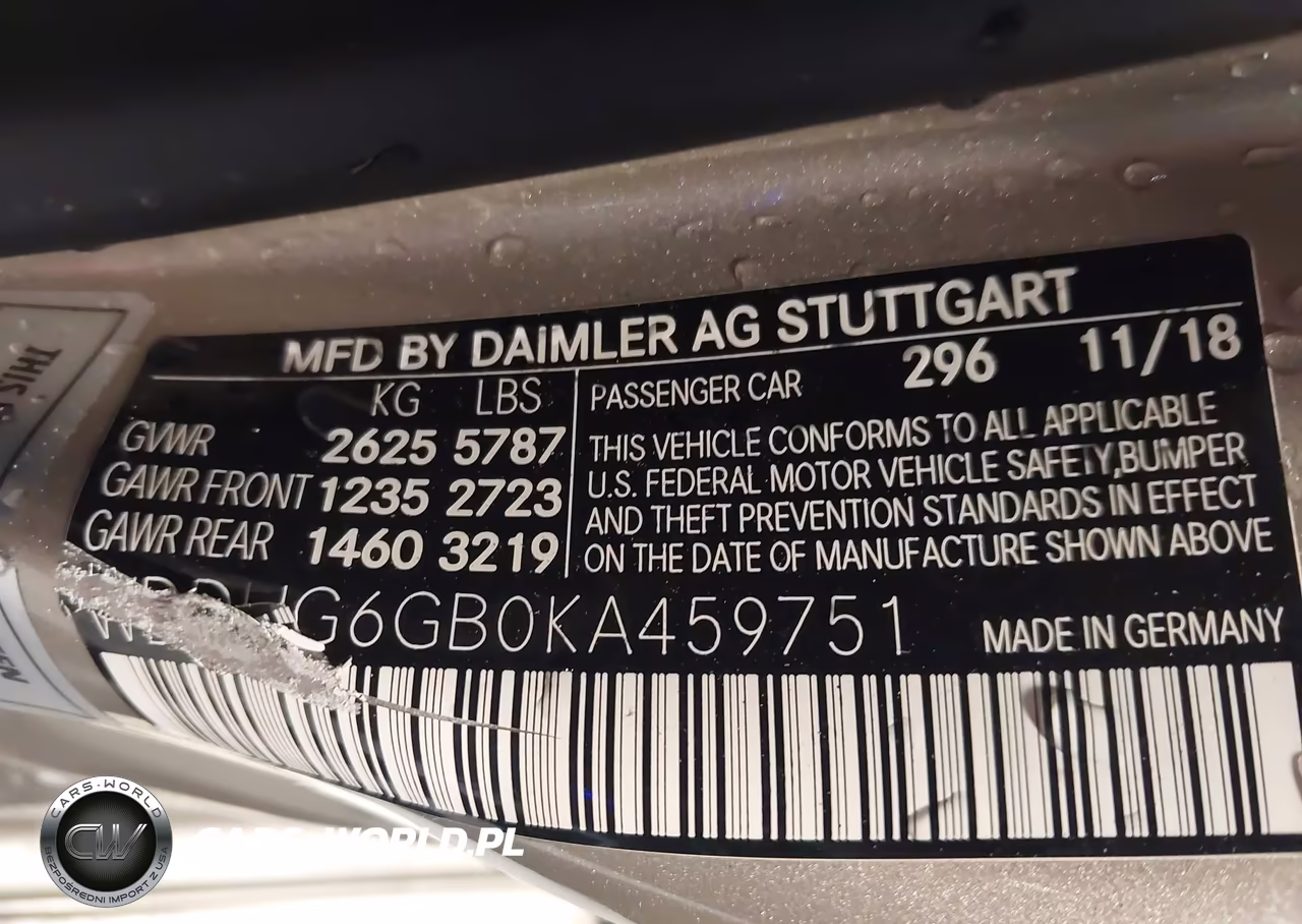 2019 Mercedes-Benz S 450 VIN:WDDUG6GB0KA459751 - 9