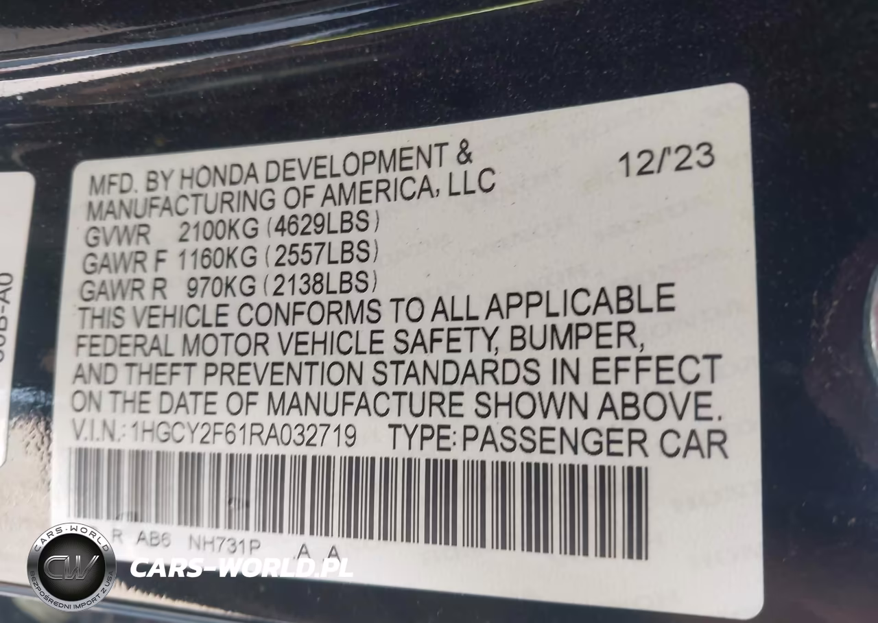 2024 Honda Accord Hybrid Ex-L VIN:1HGCY2F61RA032719 - 9