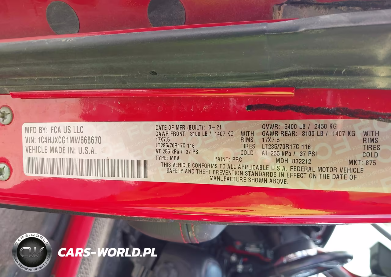 2021 Jeep Wrangler Rubicon 4X4 VIN:1C4HJXCG1MW668670 - 9