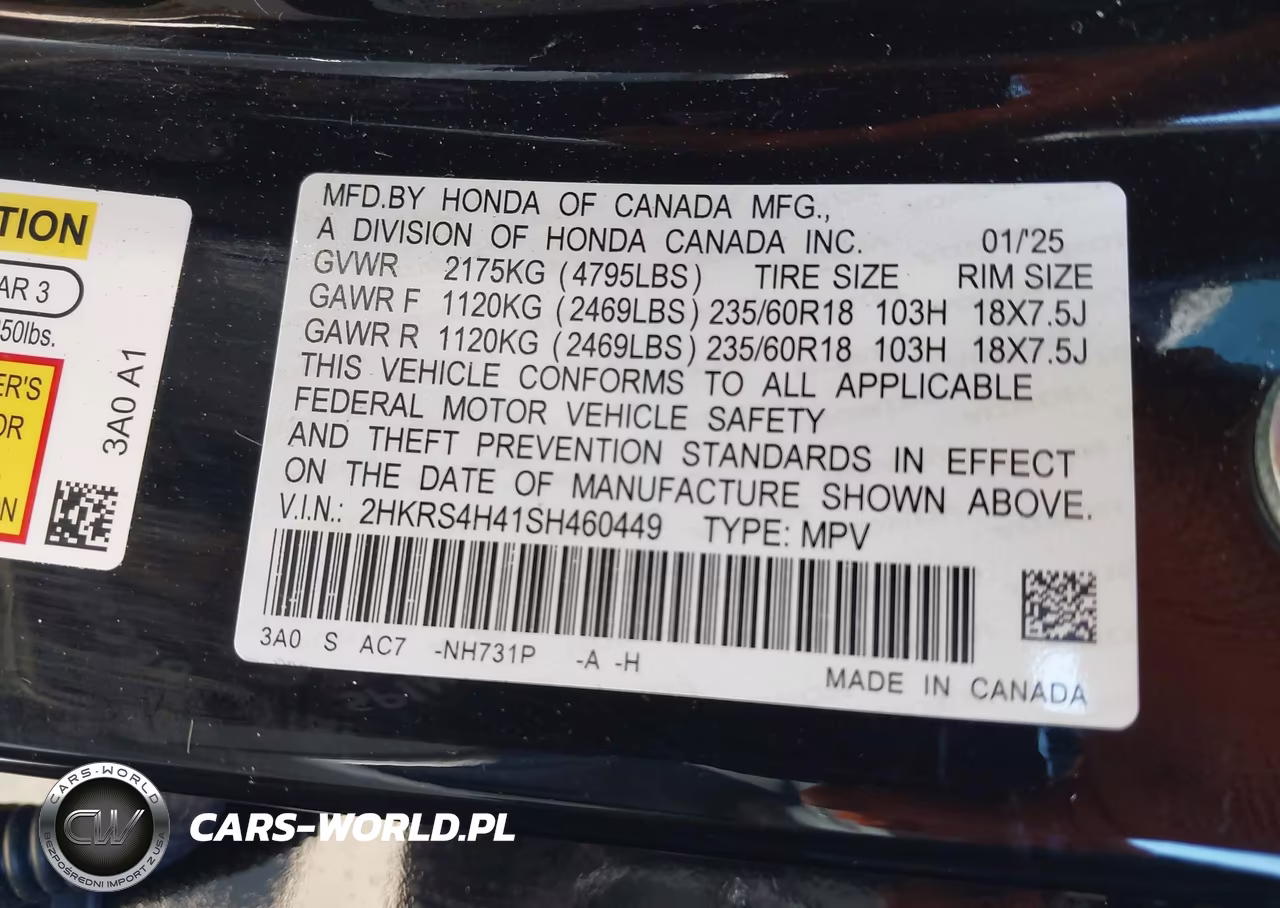 2025 Honda Cr-V Ex Awd VIN:2HKRS4H41SH460449 - 9