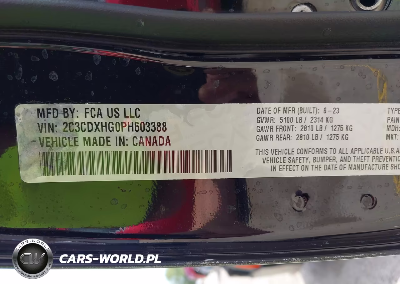 2023 Dodge Charger Gt VIN:2C3CDXHG0PH603388 - 9