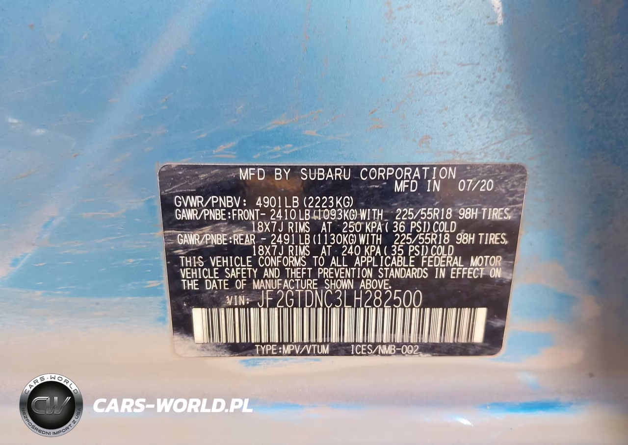 2020 Subaru Crosstrek Hybrid VIN:JF2GTDNC3LH282500 - 9