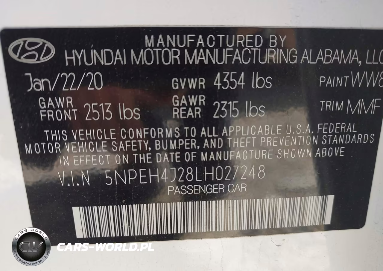 2020 Hyundai Sonata Limited VIN:5NPEH4J28LH027248 - 9