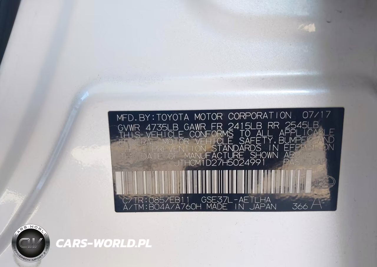 2017 Lexus Is 300 VIN:JTHCM1D27H5024991 - 9