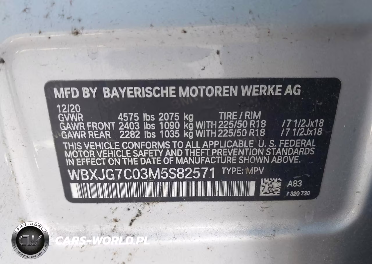2021 BMW X1 Sdrive28I VIN:WBXJG7C03M5S82571 - 9
