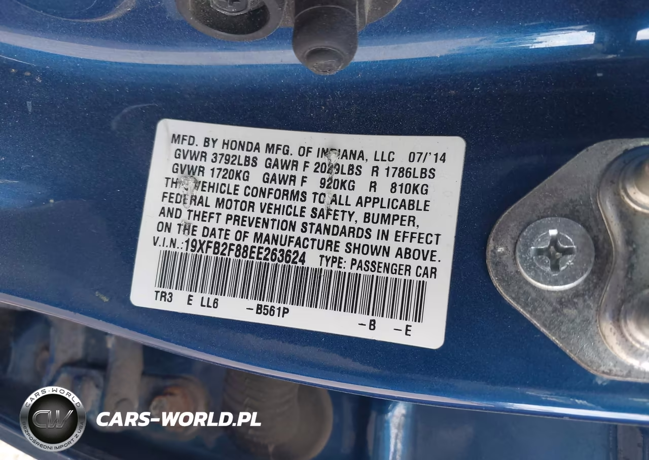 2014 Honda Civic Ex VIN:19XFB2F88EE263624 - 9