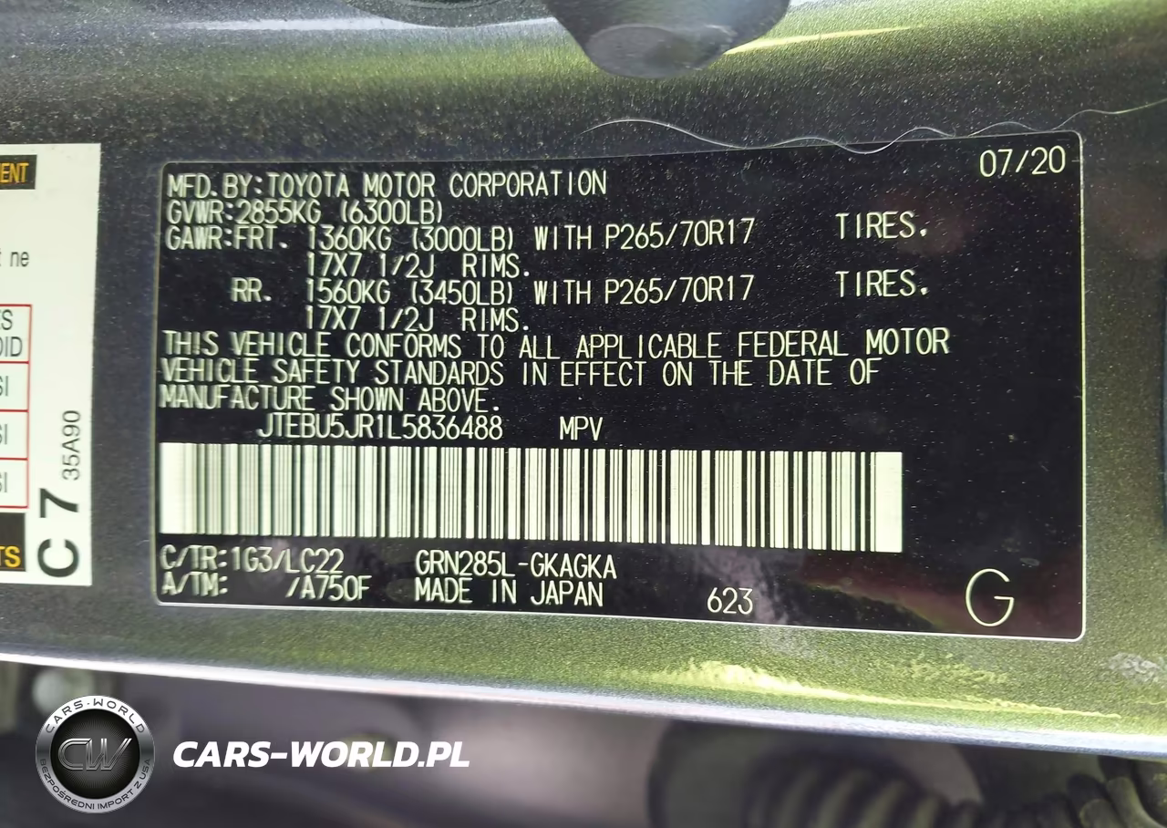2020 Toyota 4Runner Trd Off Road Premium VIN:JTEBU5JR1L5836488 - 9