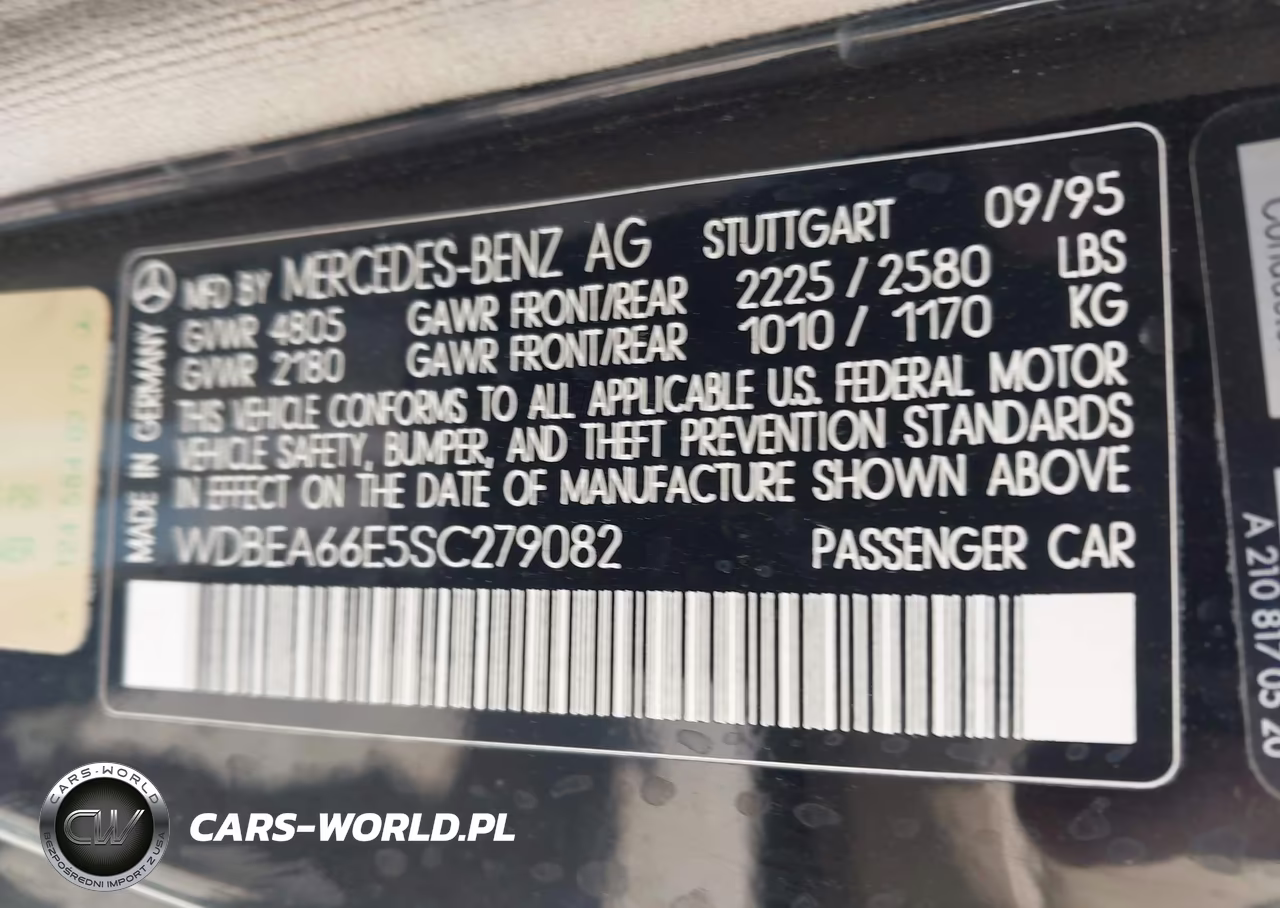 1995 Mercedes-Benz E 320 VIN:WDBEA66E5SC279082 - 9