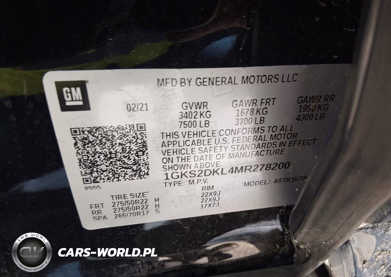 2021 GMC Yukon 4Wd Denali VIN:1GKS2DKL4MR278200 - 9