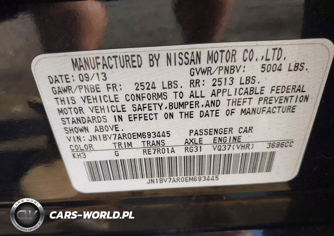 2014 Infiniti Q50 Premium VIN:JN1BV7AR0EM693445 - 9