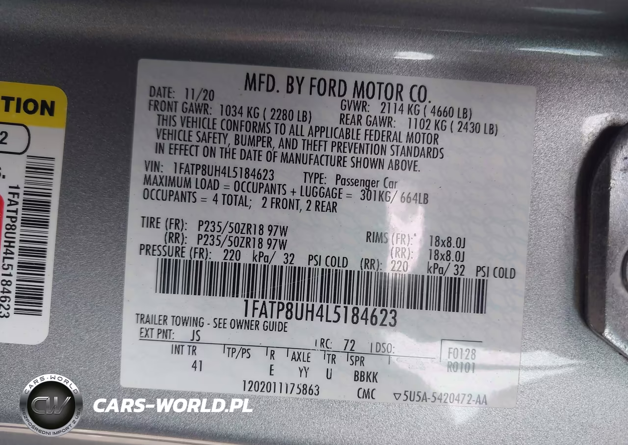 2020 Ford Mustang Ecoboost Premium VIN:1FATP8UH4L5184623 - 9
