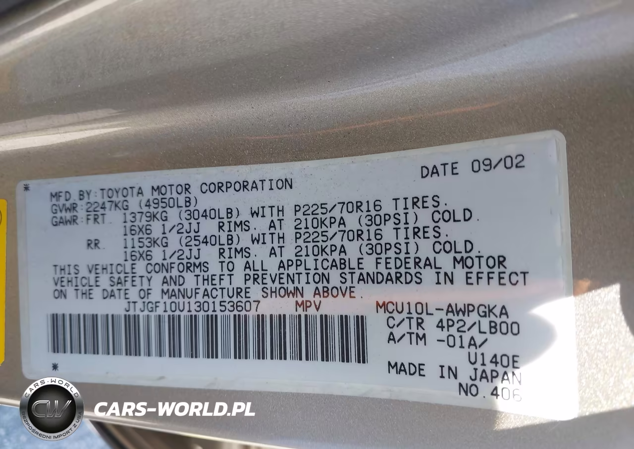 2003 Lexus Rx 300 VIN:JTJGF10U130153607 - 9