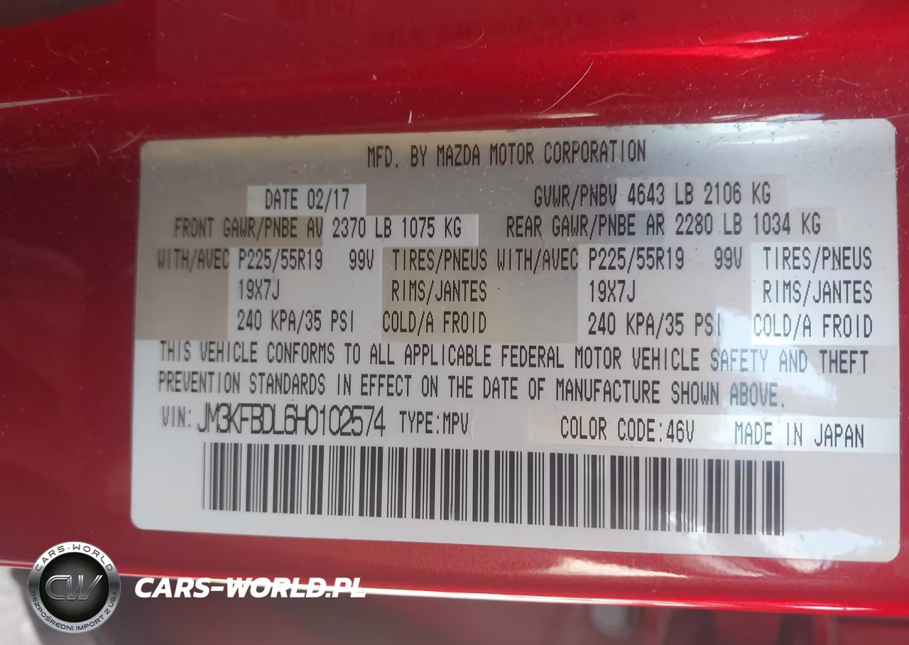 2017 Mazda Cx-5 Grand Touring VIN:JM3KFBDL6H0102574 - 9
