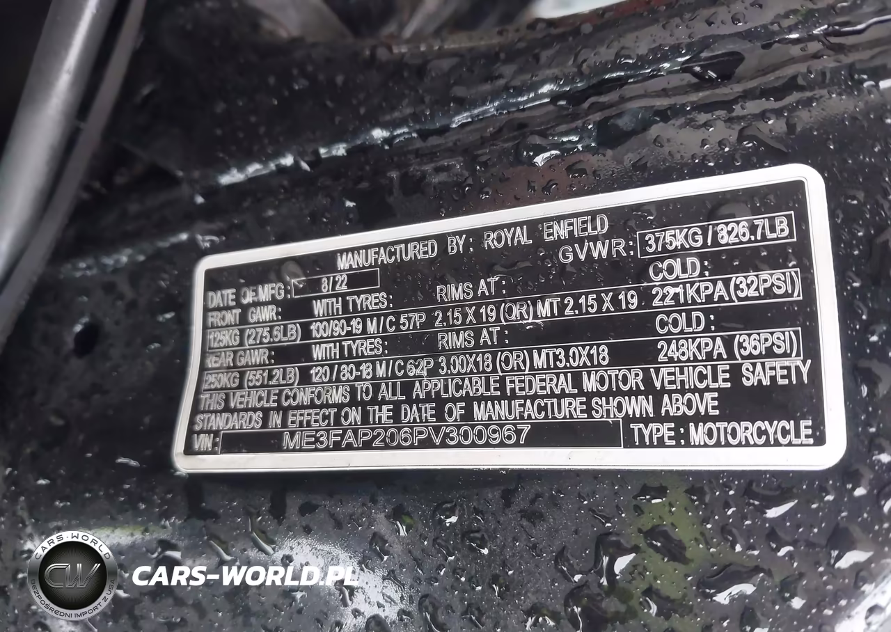 2023 Royal Enfield Motors Classic 350 VIN:ME3FAP206PV300967 - 10