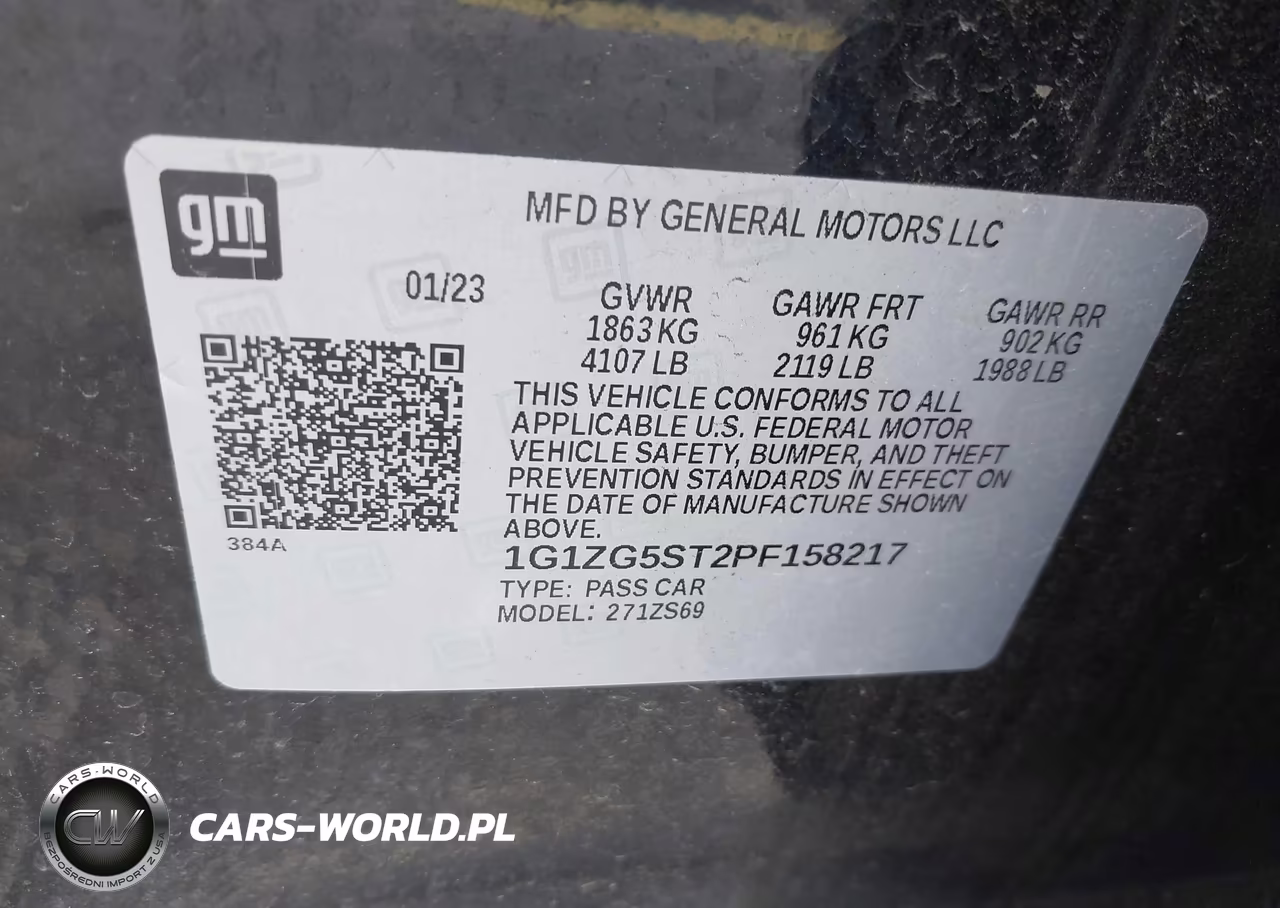 2023 Chevrolet Malibu Fwd Rs VIN:1G1ZG5ST2PF158217 - 9