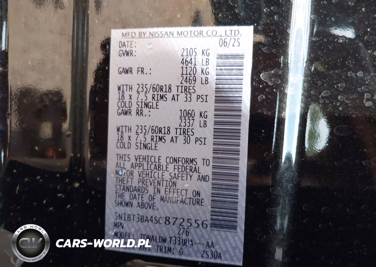 2025 Nissan Rogue Sv Fwd VIN:5N1BT3BA4SC872556 - 9