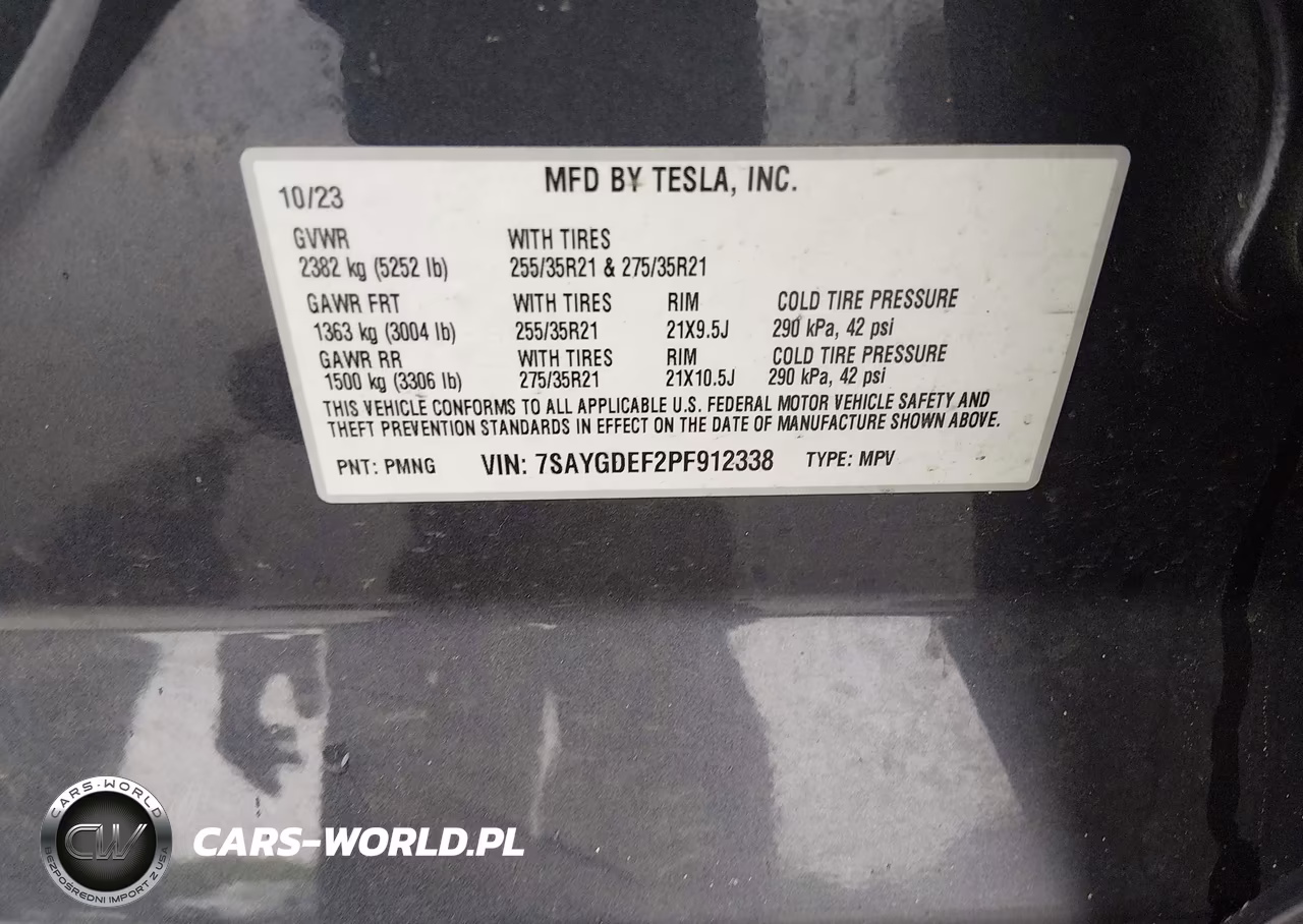 2023 Tesla Model Y Performance Dual Motor All-Wheel Drive VIN:7SAYGDEF2PF912338 - 9