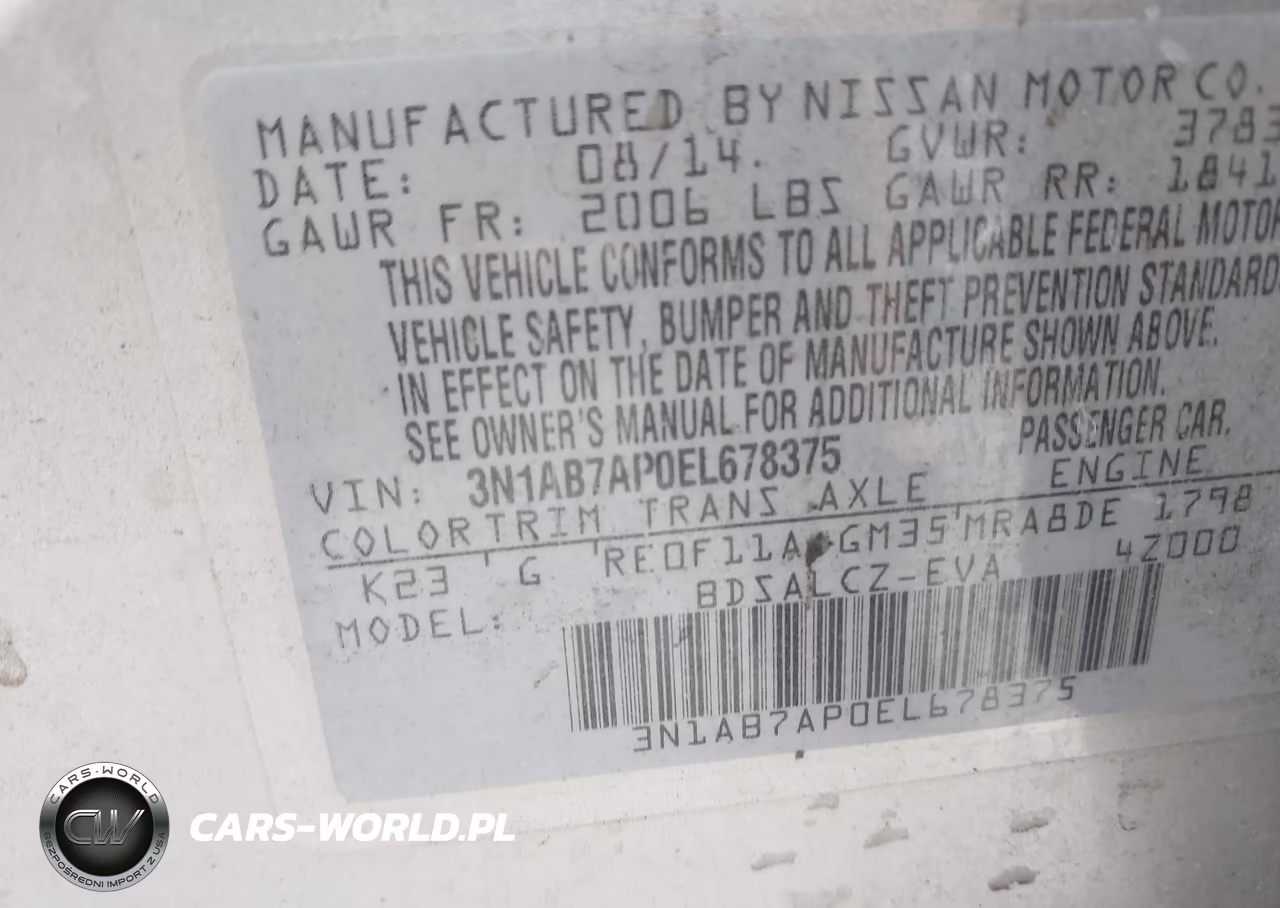 2014 Nissan Sentra S VIN:3N1AB7AP0EL678375 - 9