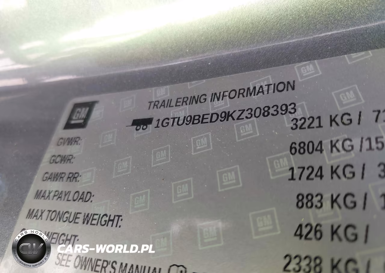 2019 GMC Sierra 1500 Sle VIN:1GTU9BED9KZ308393 - 9