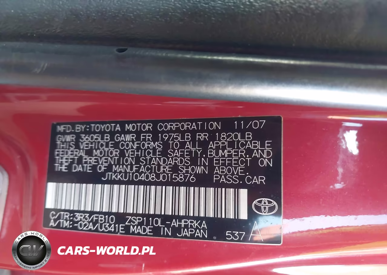 2008 Scion Xd VIN:JTKKU10408J015876 - 9