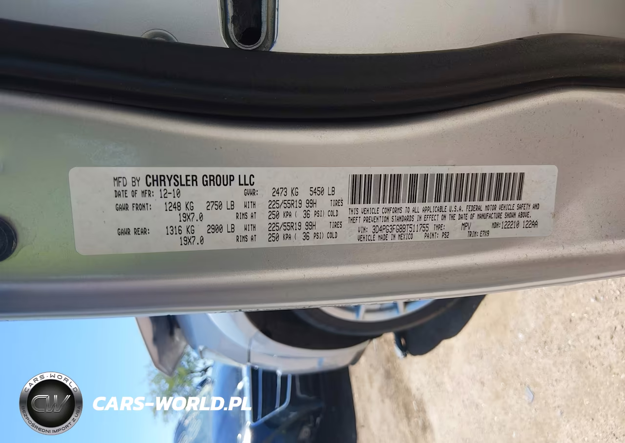 2011 Dodge Journey Crew VIN:3D4PG3FG8BT511755 - 9